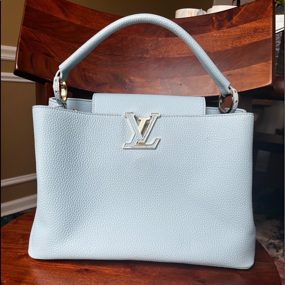 Louis Vuitton Baby Blue Capucines Baby Blue Bag